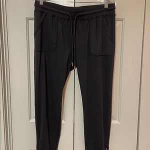 Black activewear joggers